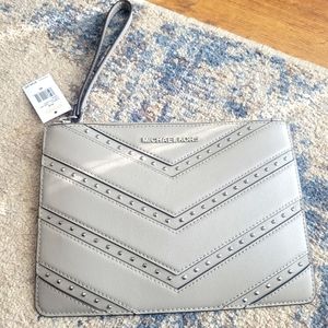 Michael Kors Xtra Large Leather Zip Clutch Wristlet